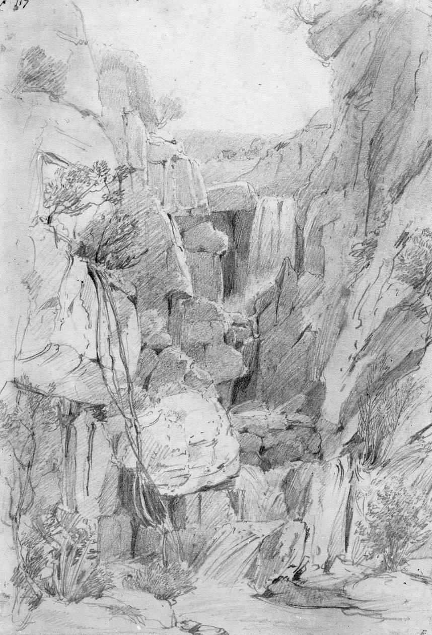 Kloof Pöytävuorella, 1801 tekijältä William Westall