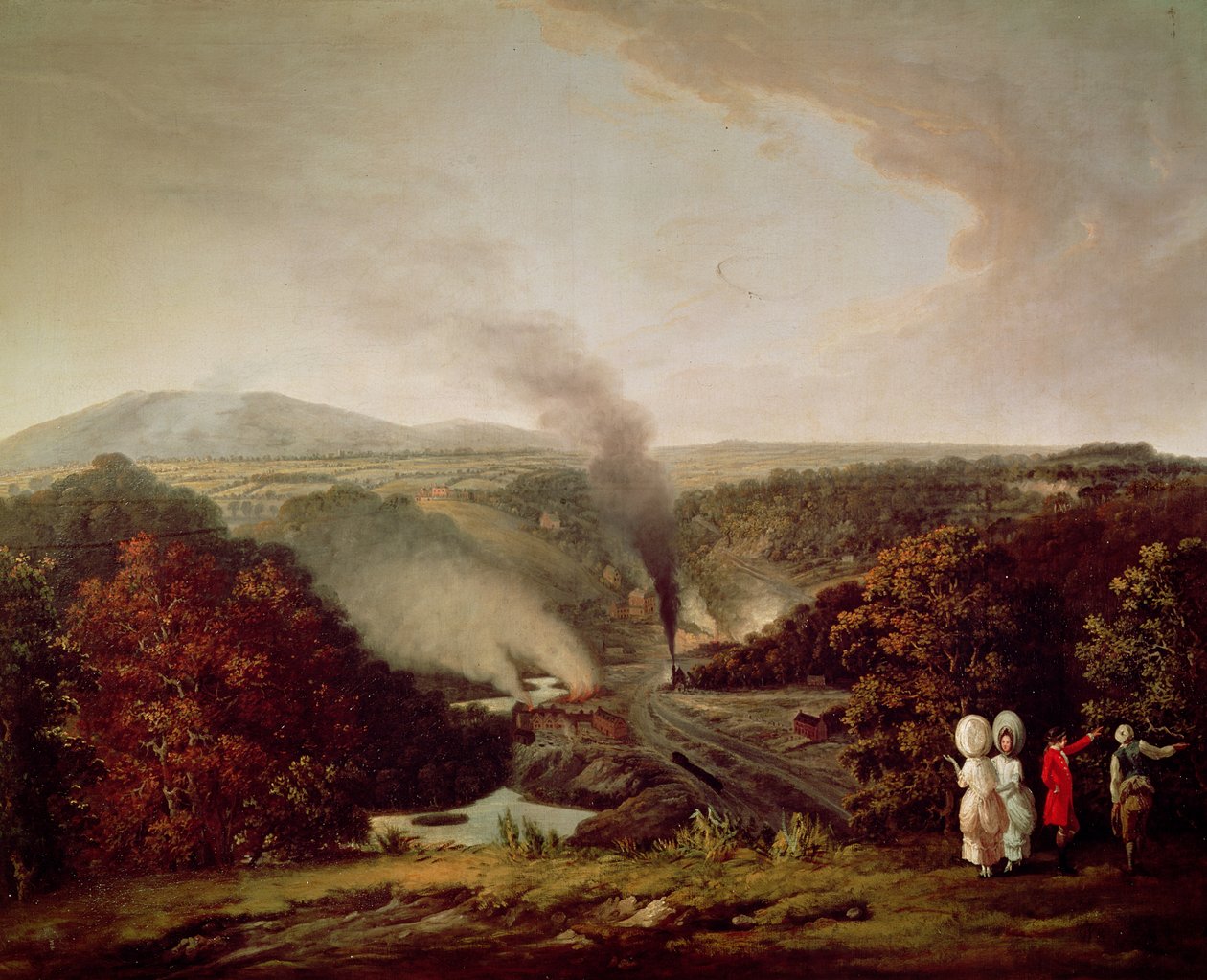 Iltapäivänäkymä Coalbrookdaleen, 1777 tekijältä William Williams