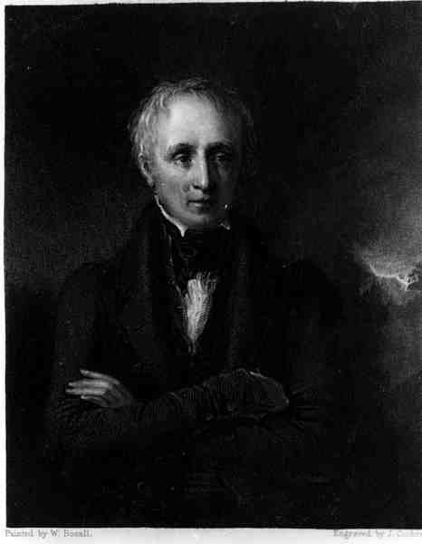 Muotokuva William Wordsworthista (1770-1850), kaiverrettu J. Cochran tekijältä William after Boxall