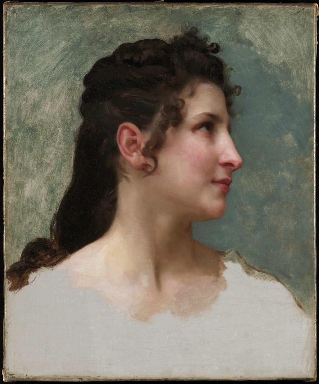 Study of a Girls Head, n. 1890 tekijältä William Adolphe Bouguereau