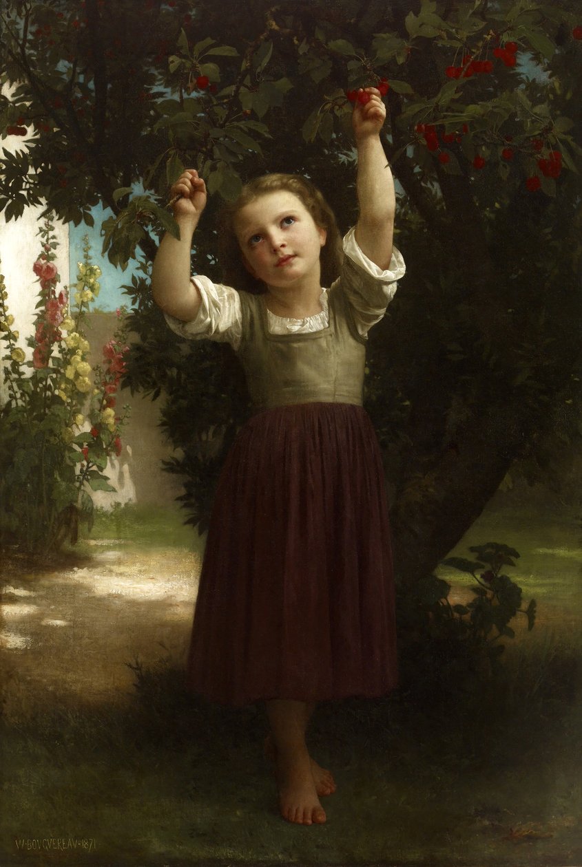 Kirsikanpoimija tekijältä William-Adolphe Bouguereau