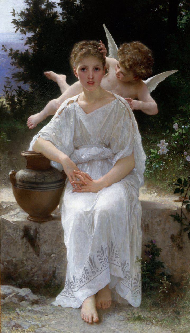 Nuori rakkaus. 1800-luku (maalaus) tekijältä William-Adolphe Bouguereau