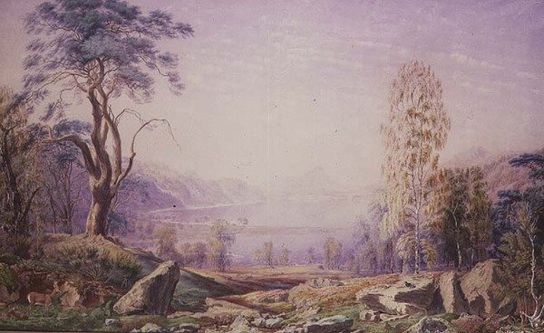 Loch Garry, Invernesshire, syksy 1856 tekijältä Joseph Mallord William Turner