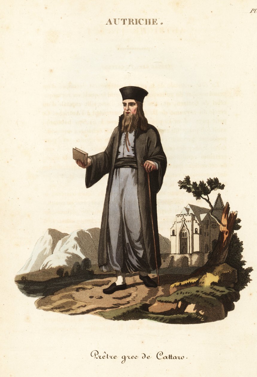 Kreikan ortodoksinen pappi Kotorista, Montenegrosta tekijältä William (after) Alexander