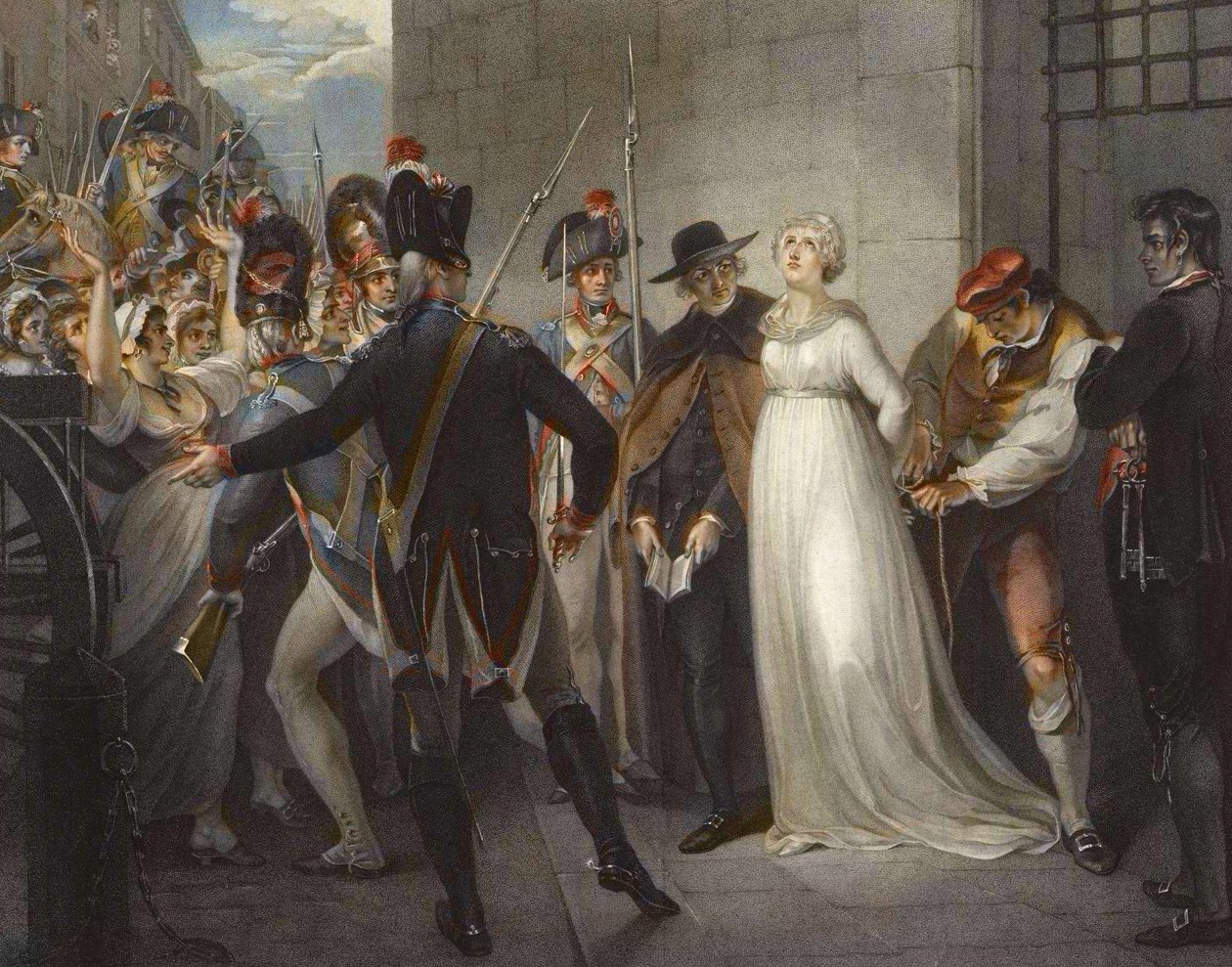 Marie-Antoinette lähtee Conciergeriesta 16. lokakuuta tekijältä William (after) Hamilton