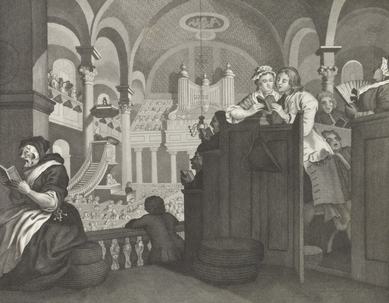 Hyvän lapsen vapaa sunnuntai - tekijältä William (after) Hogarth