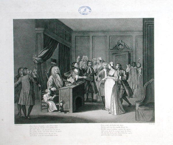 Oikeus voittaa, kaiverrus Thomas Cook (1744-1818) (kaiverrus) tekijältä William (after) Hogarth