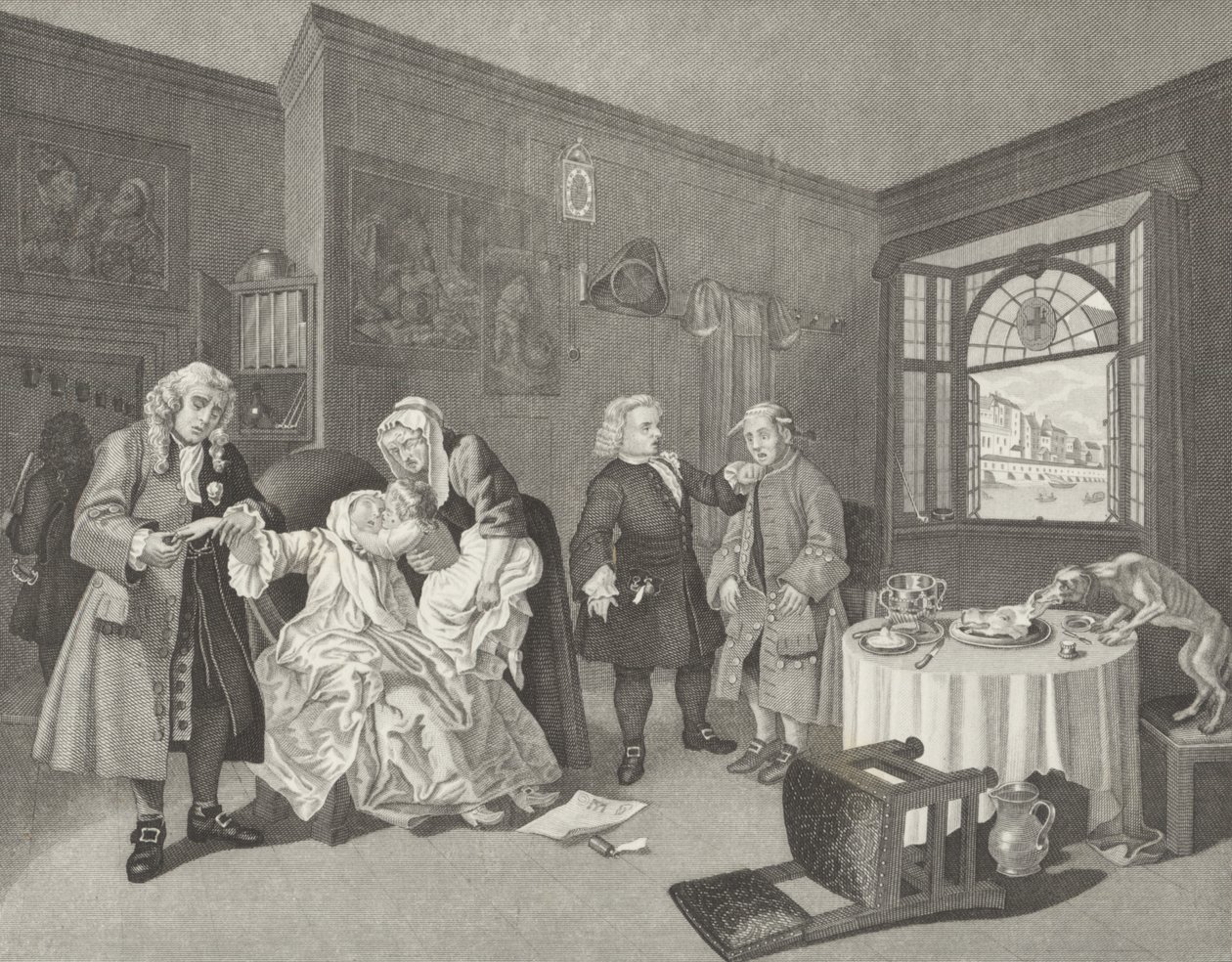 Avioliitto a la Modessa tekijältä William (after) Hogarth