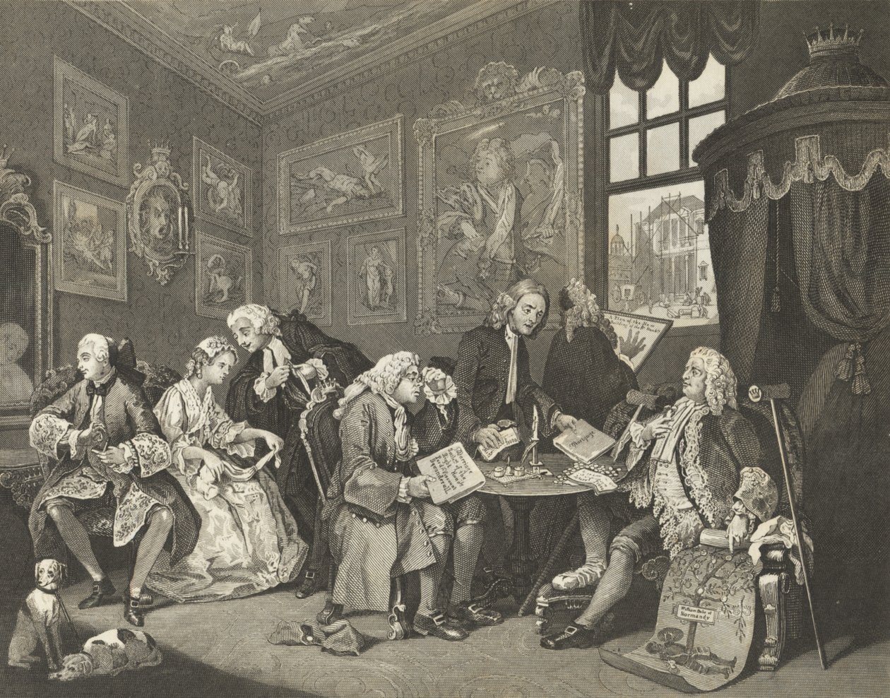Avioliitto a la Modessa tekijältä William (after) Hogarth