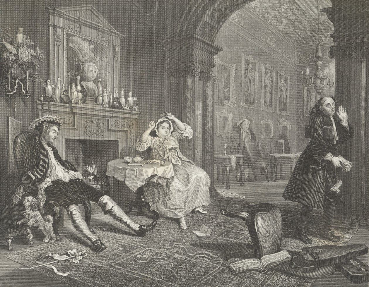 Avioliitto a la Modessa tekijältä William (after) Hogarth