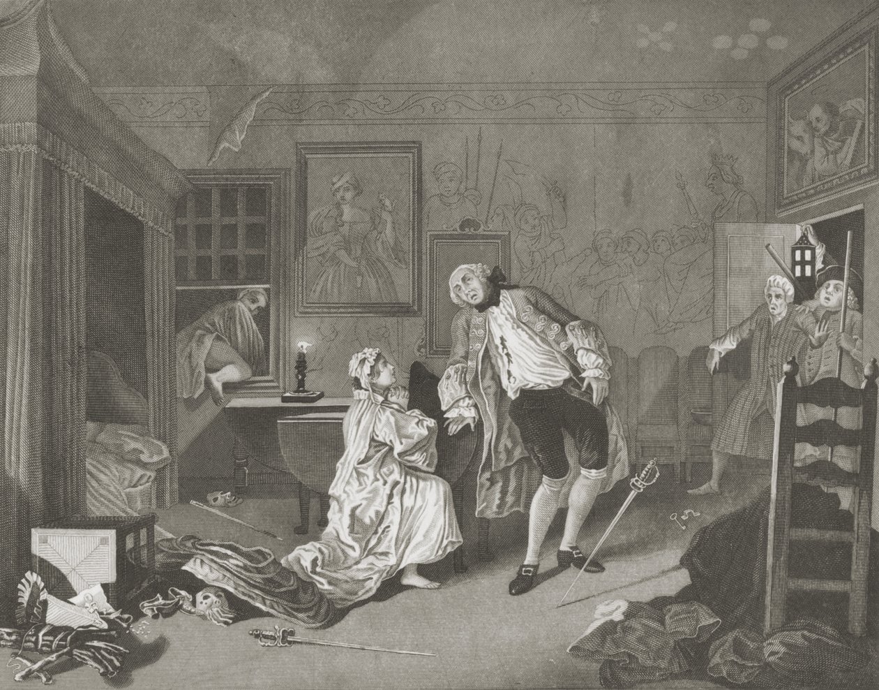 Avioliitto a la Modessa tekijältä William (after) Hogarth