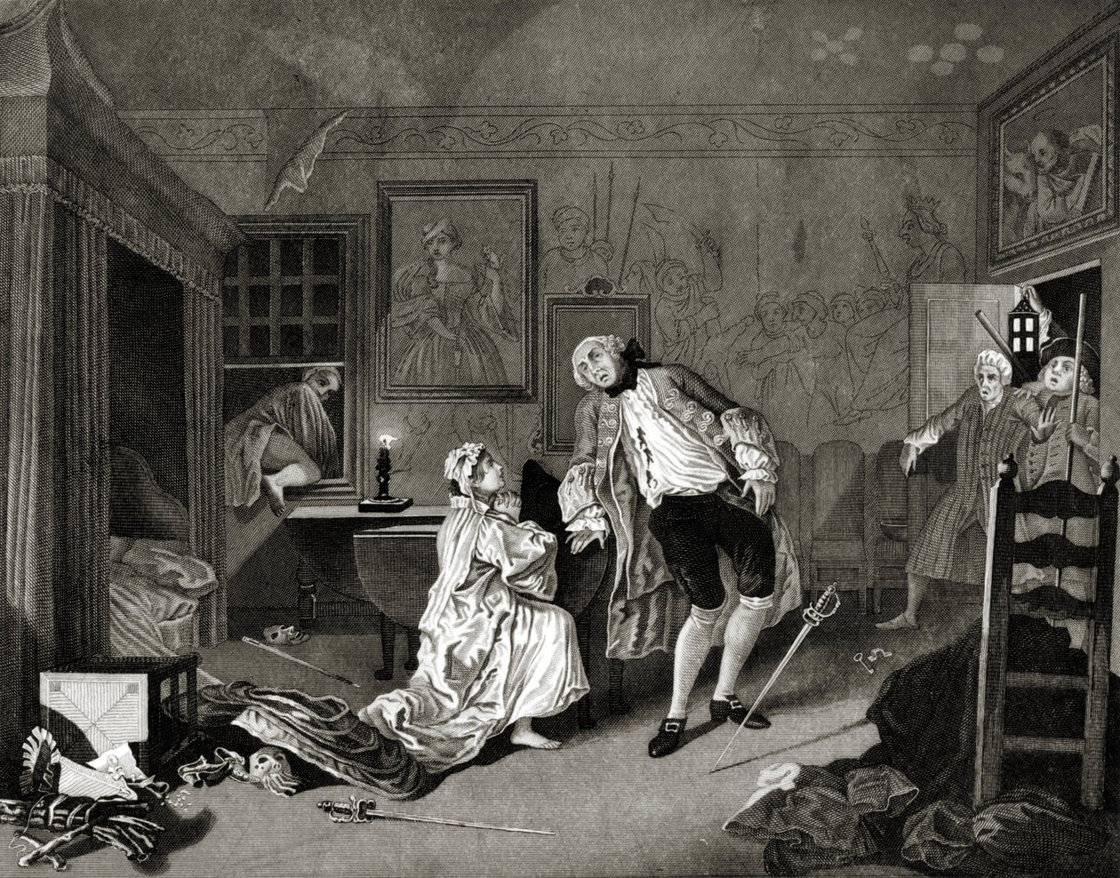 Avioliitto a la Modessa tekijältä William (after) Hogarth