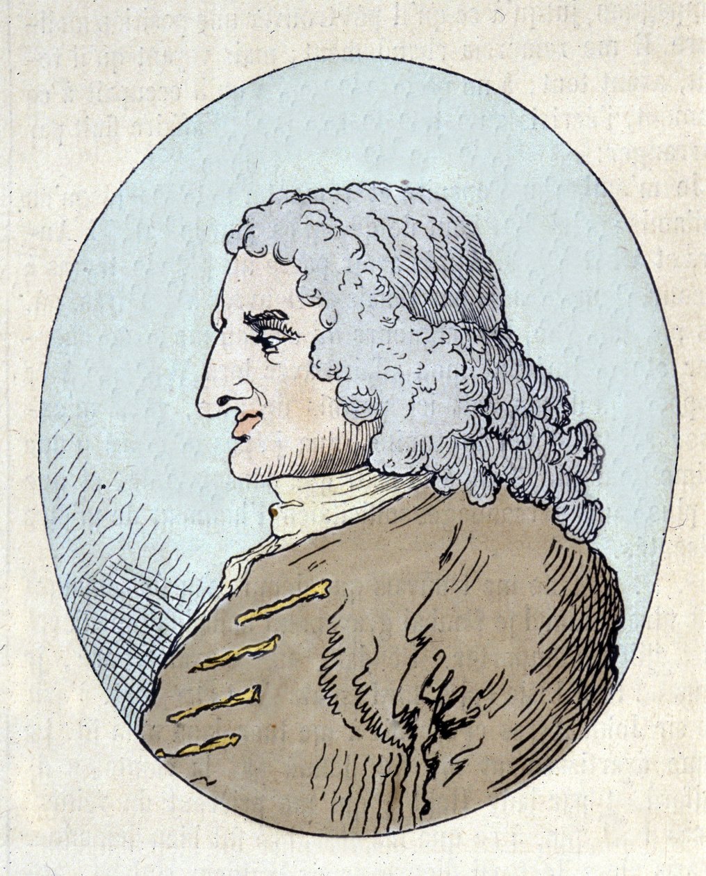 Henry Fieldingin muotokuva tekijältä William (after) Hogarth
