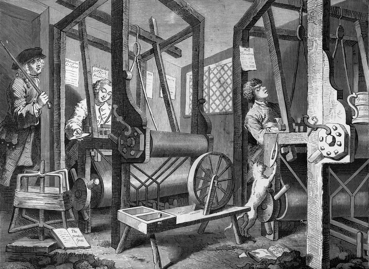 The Apprentices - kaiverrus tekijältä William (after) Hogarth