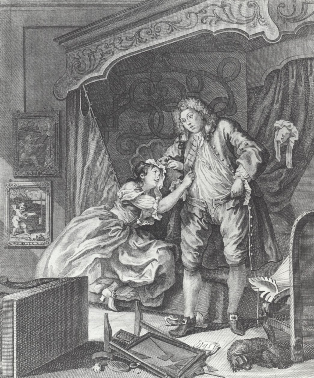 Naisesta tulee prostituoitu 1700-luvun Englannissa (kaiverrus) tekijältä William (after) Hogarth