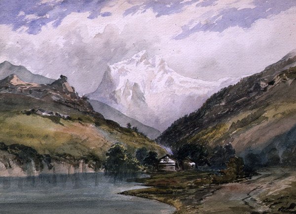 Wetterhorn, Bernin Oberland (öljy kankaalle) tekijältä William (circle of) Callow