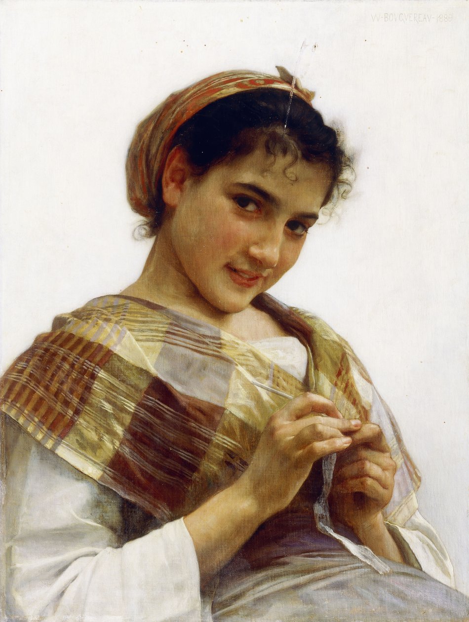 Bretonilainen tyttö, 1889 tekijältä William Adolphe Bouguereau