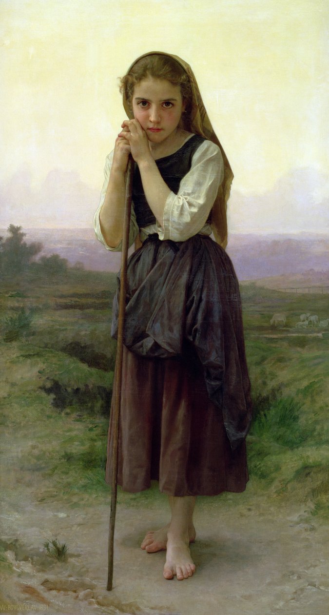 Pieni paimentar, 1891 tekijältä William Adolphe Bouguereau
