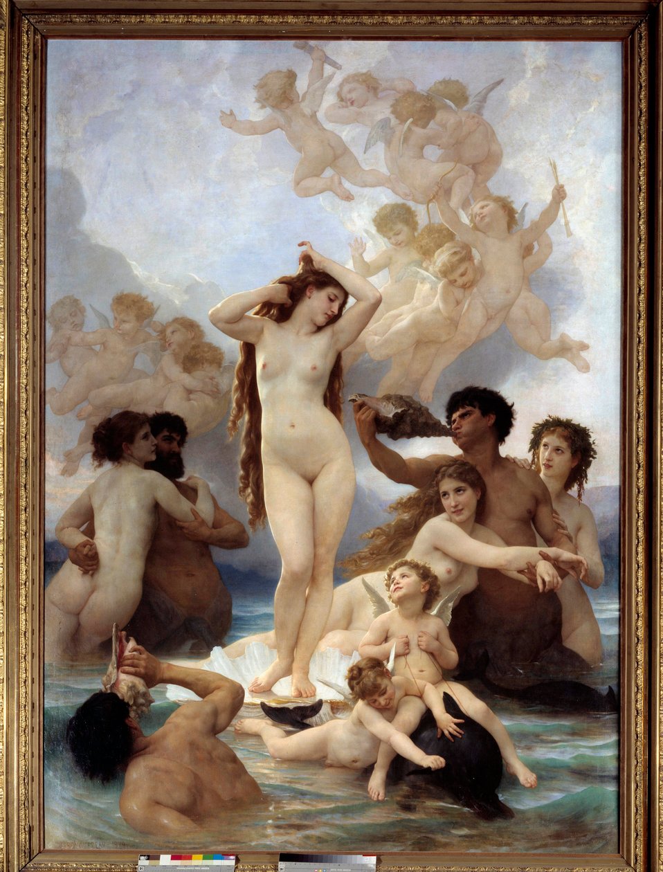 William Adolphe Bouguereaun (1825-1905) Venuksen syntymän maalaus. 1879. Aurinko 3x2,15 m Musee d