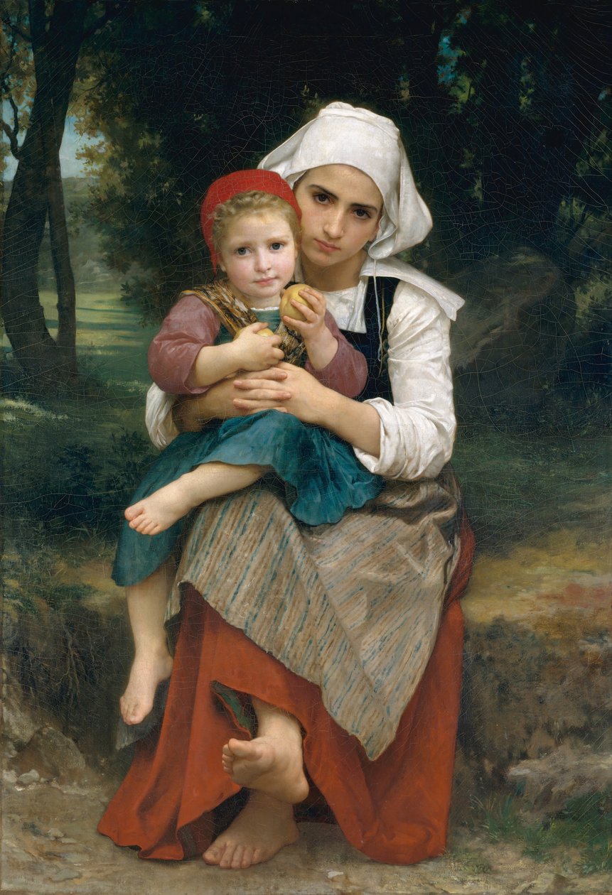Bretoni veli ja sisar, 1871. tekijältä William Adolphe Bouguereau