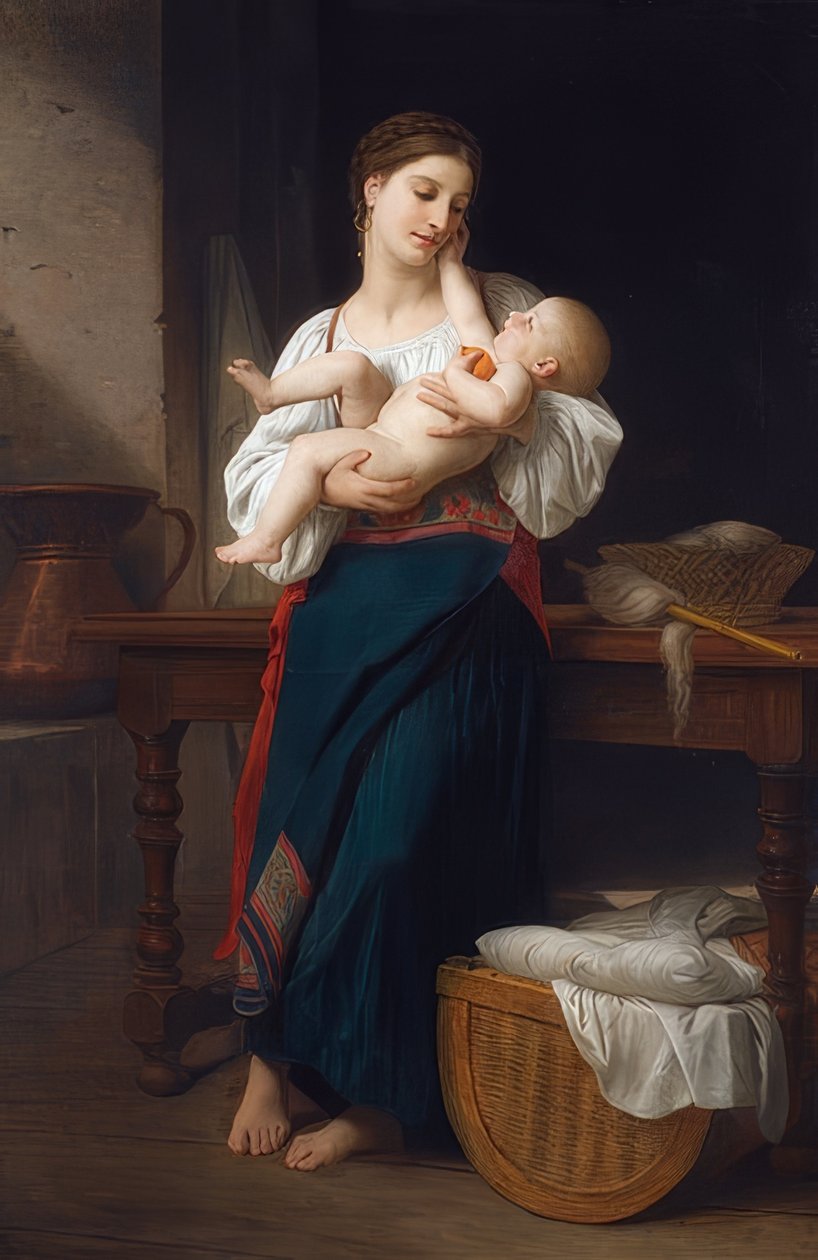 Ensimmäiset hyväilyt tekijältä William Adolphe Bouguereau