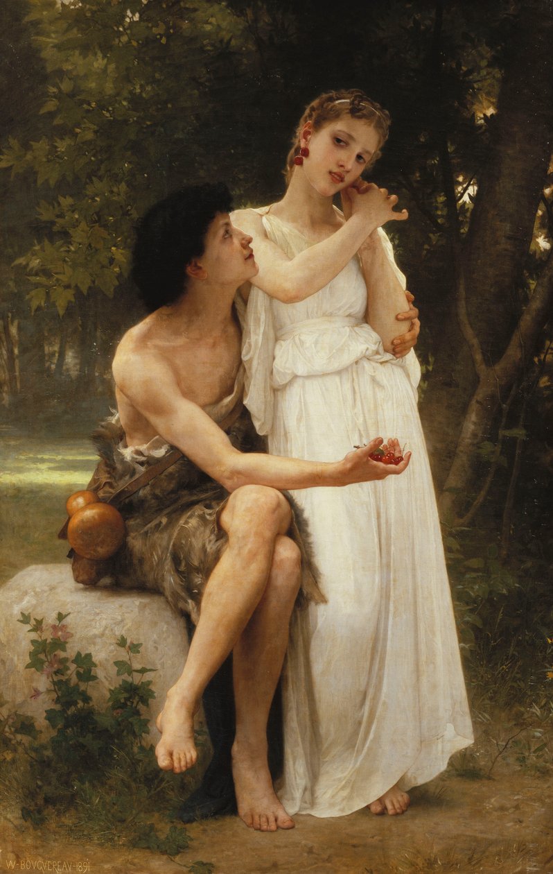 Ensimmäiset korut; Premier Bijoux, 1891 tekijältä William Adolphe Bouguereau