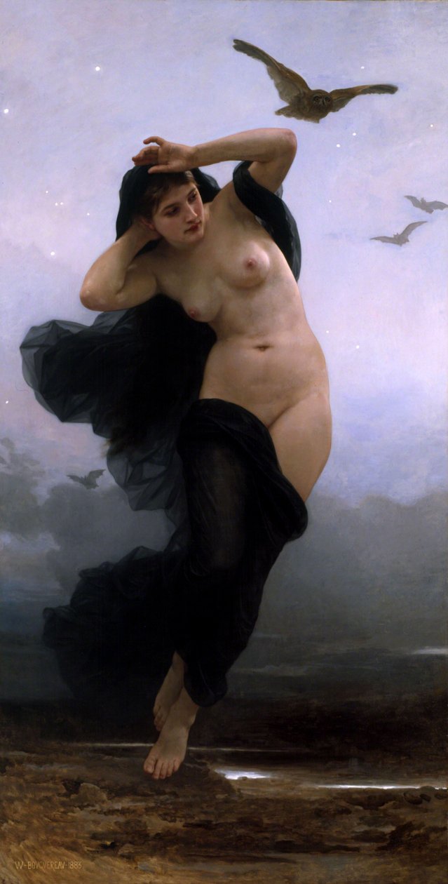 La Nuit tekijältä William Adolphe Bouguereau