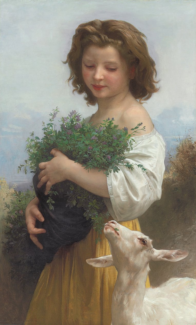 Pikku Emerald; Pieni smaragdi, 1874 tekijältä William Adolphe Bouguereau