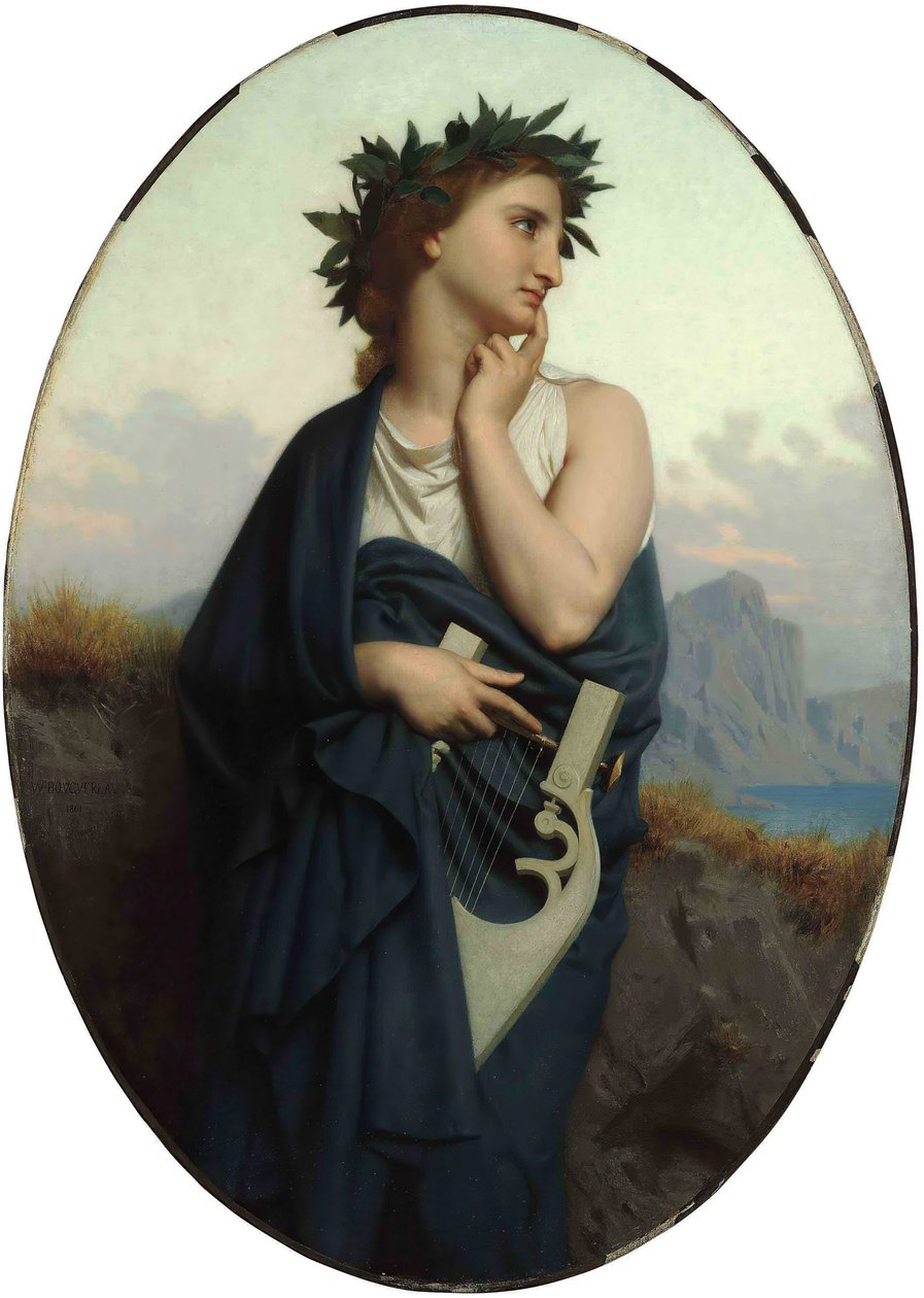 Muse Philomèle, 1861. tekijältä William Adolphe Bouguereau