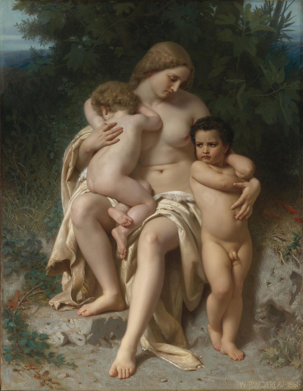 Ensimmäinen riita Kain ja Abel, 1861 tekijältä William Adolphe Bouguereau