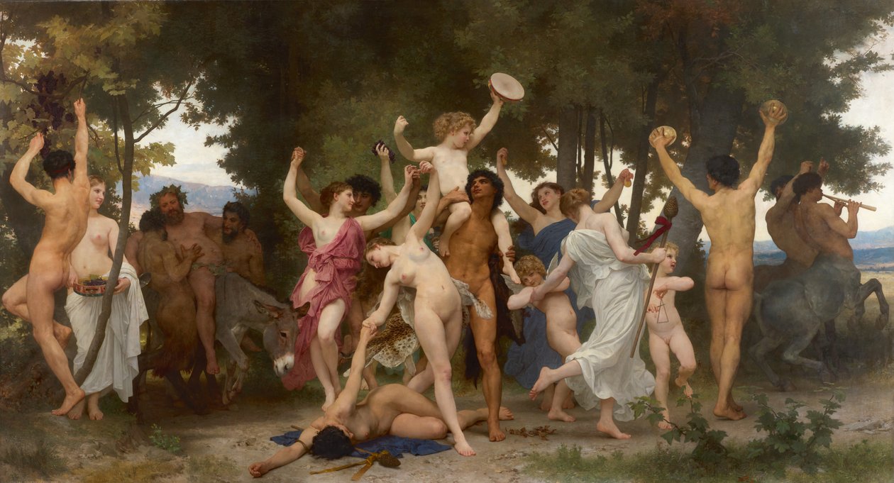 Bacchus La jeunesse de Bacchuksen nuoruus, 1884. tekijältä William Adolphe Bouguereau
