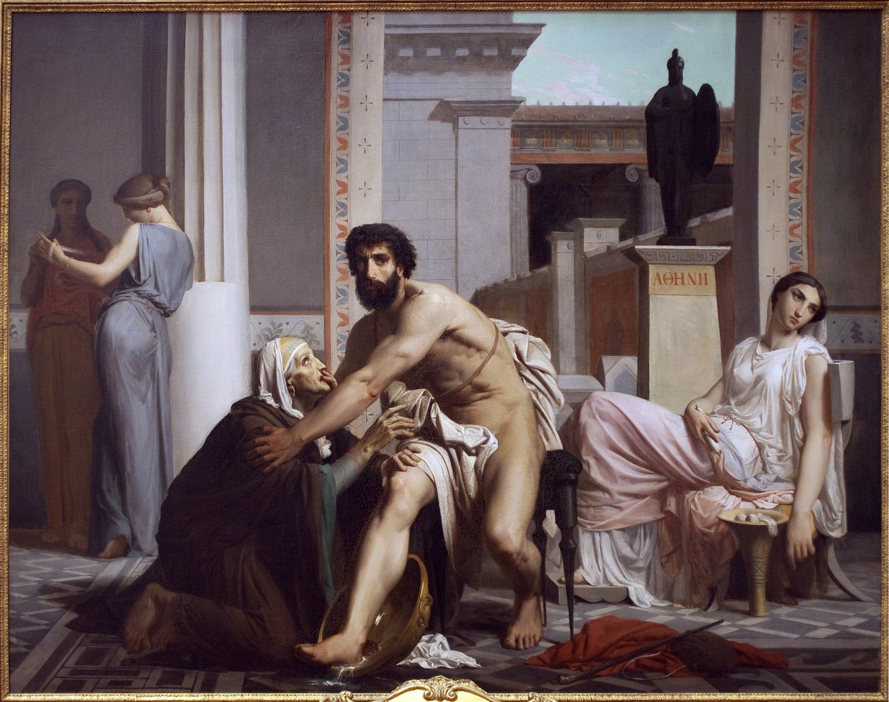 Hänen sairaanhoitajansa Euryclee tunnisti Ulysseksen tekijältä William Adolphe Bouguereau
