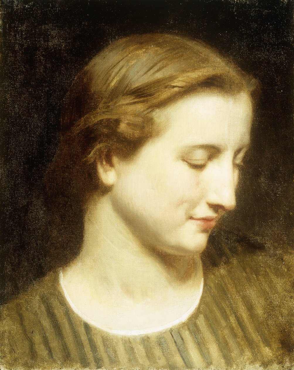 Nainen raidallisessa mekossa tekijältä William Adolphe Bouguereau