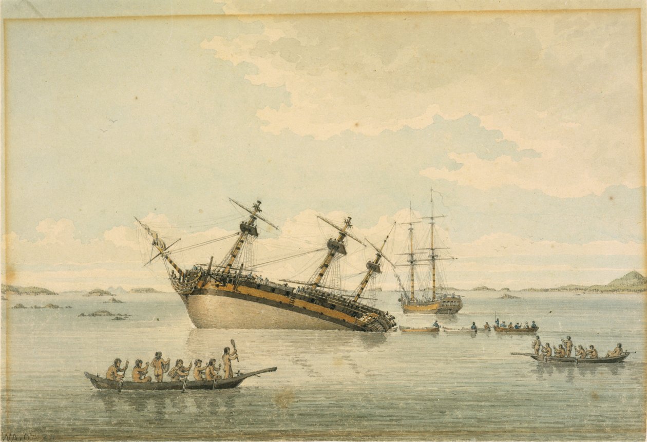 The Discovery on the rocks, Queen Charlotte