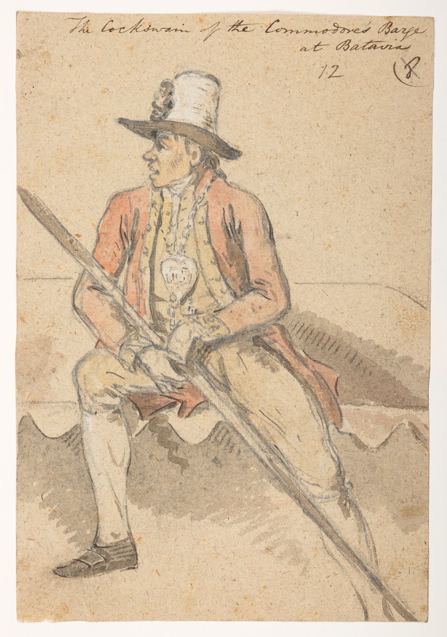 Albumilta, jossa on 372 piirustusta maisemista, rannikoista, pukuista ja arjesta, jotka on tehty Lord Macartneyn Kiinan keisarin suurlähetystön aikana vuosina 1792–1794 (kynä ja akvarelli paperille) tekijältä William Alexander