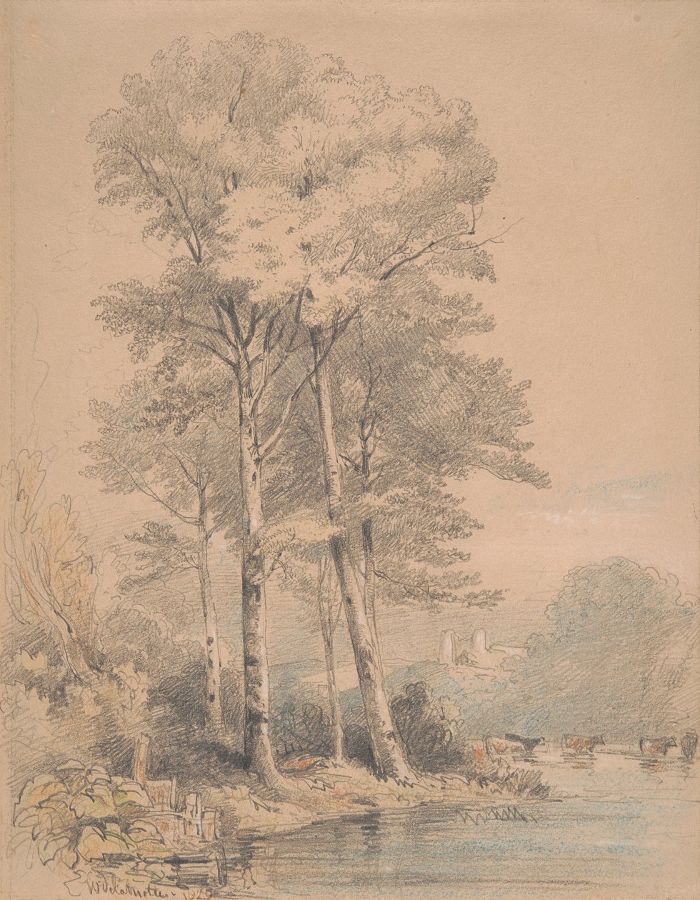 Llandoveryn linna, Etelä-Wales tekijältä William Alfred Delamotte