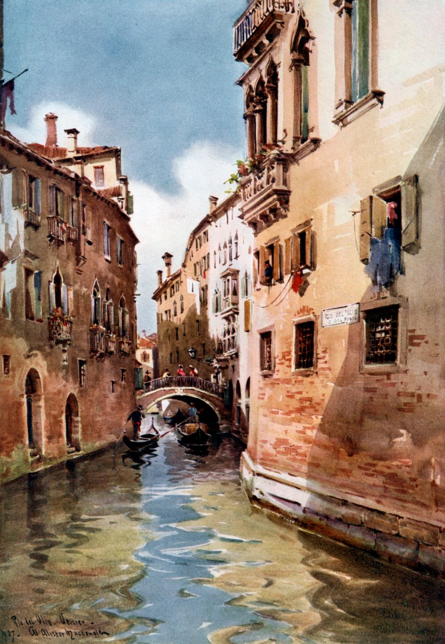 "Rio del Olio", Venetsia, Italia, 1907 1908-1909. tekijältä William Alister Macdonald