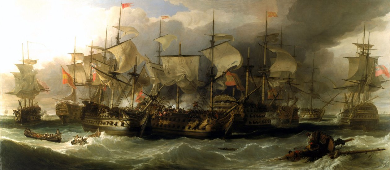 Cape Saint Vincentin taistelu (Portugali), 14. helmikuuta. tekijältä William Allan