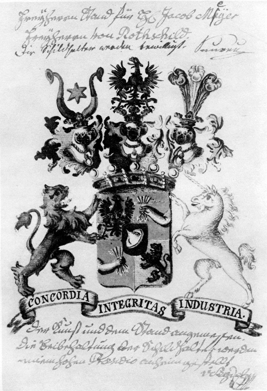 Rothschildin perheen vaakuna tekijältä William Armfield Hobday