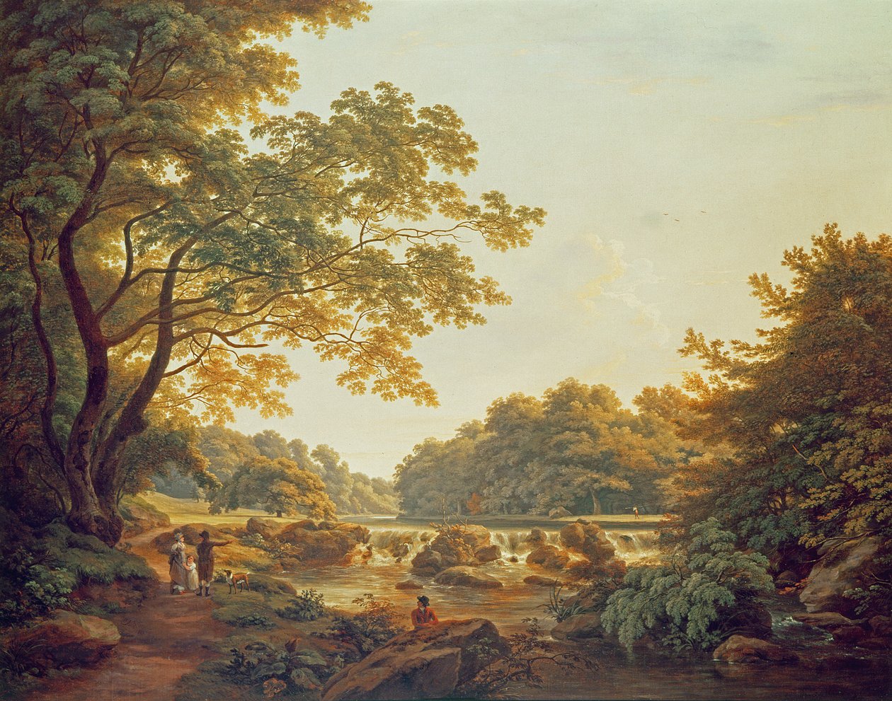 Figuurit padon luona Clodiagh-joella Charleville Forestissa, Offalyn kreivikunnassa, 1801 tekijältä William Ashford