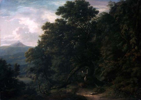 Näkymä Powerscourt Demesneen (öljy kankaalle) tekijältä William Ashford