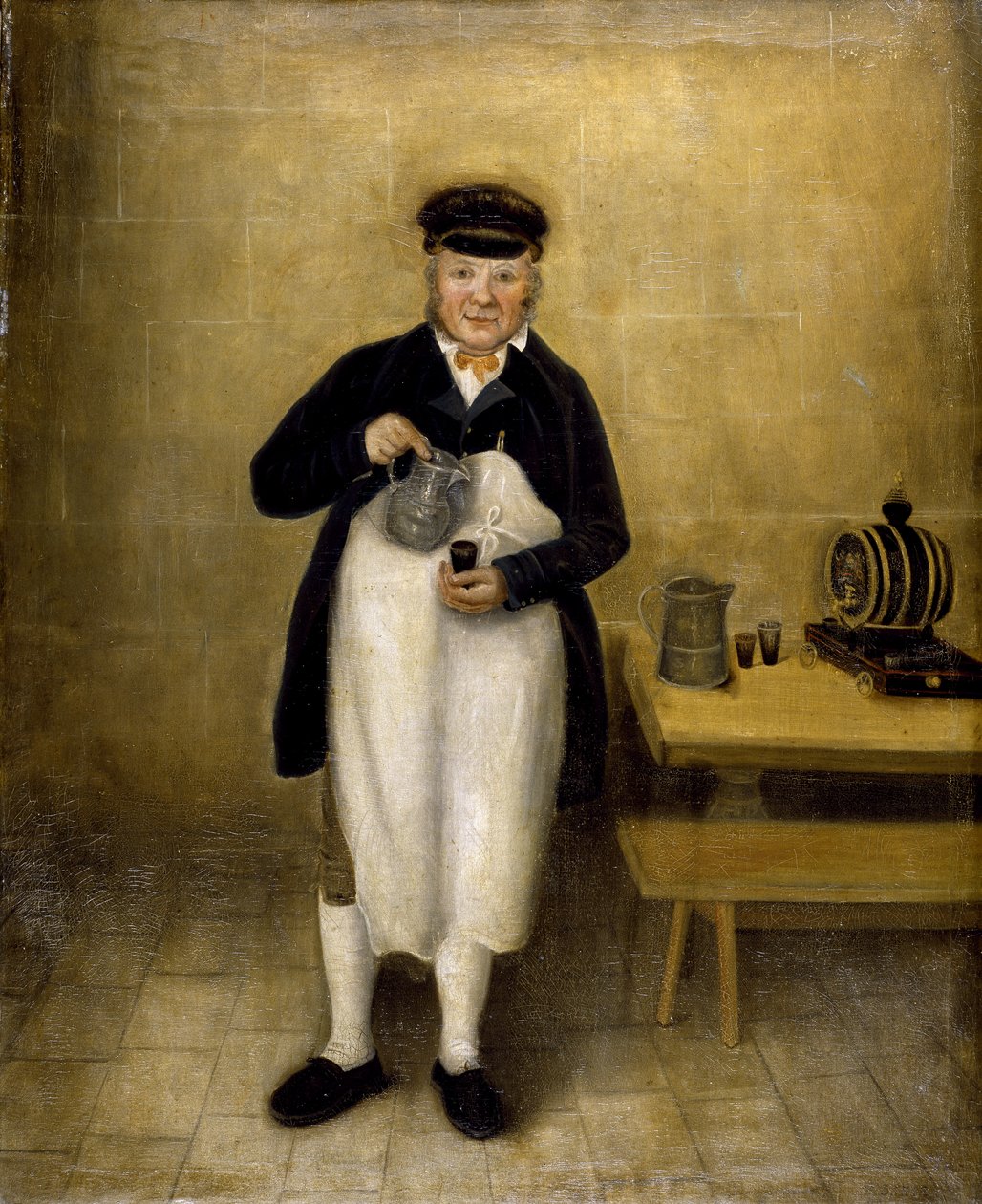 Chatsworthin kellarimiehen muotokuva, n. 1835 (öljy aluksella) tekijältä William Baker