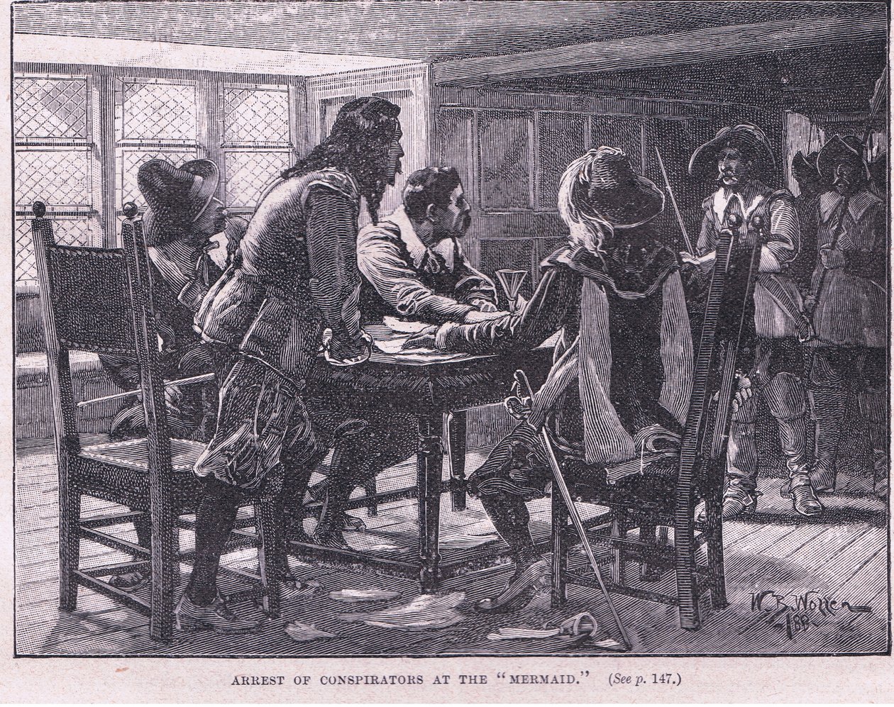 Salaliittolaisten pidätys Merenneidossa AD 1658 tekijältä William Barnes Wollen