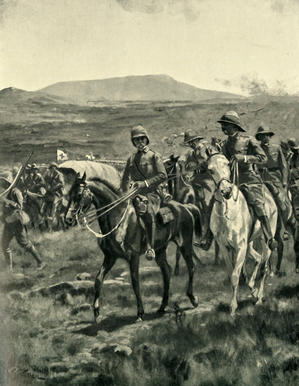 Lordi Roberts ja henkilökunta Veldtillä lähestyy Pretoriaa, 1901. tekijältä William Barnes Wollen