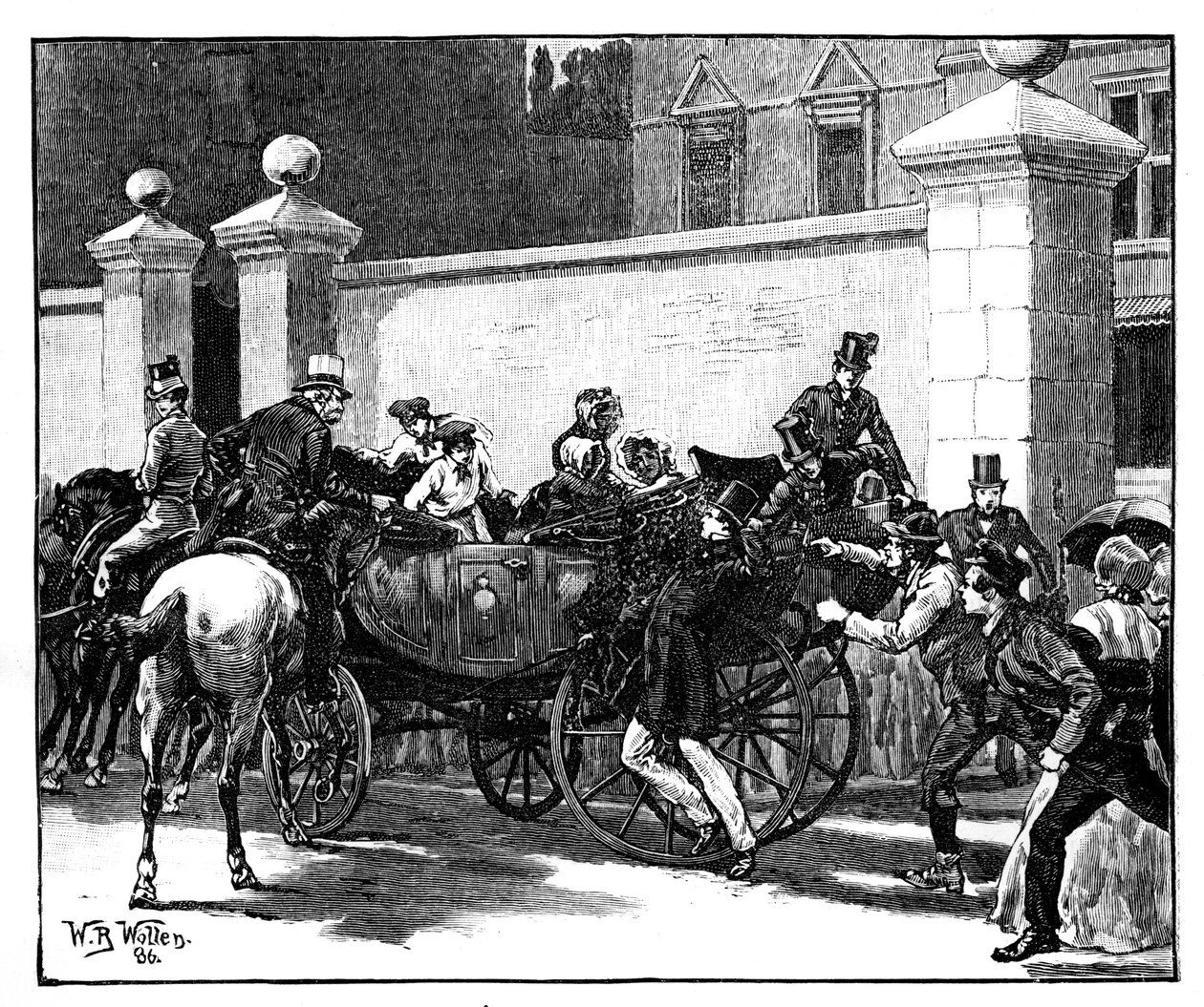 Pates Assault on the Queen, 1850, c1888. tekijältä William Barnes Wollen