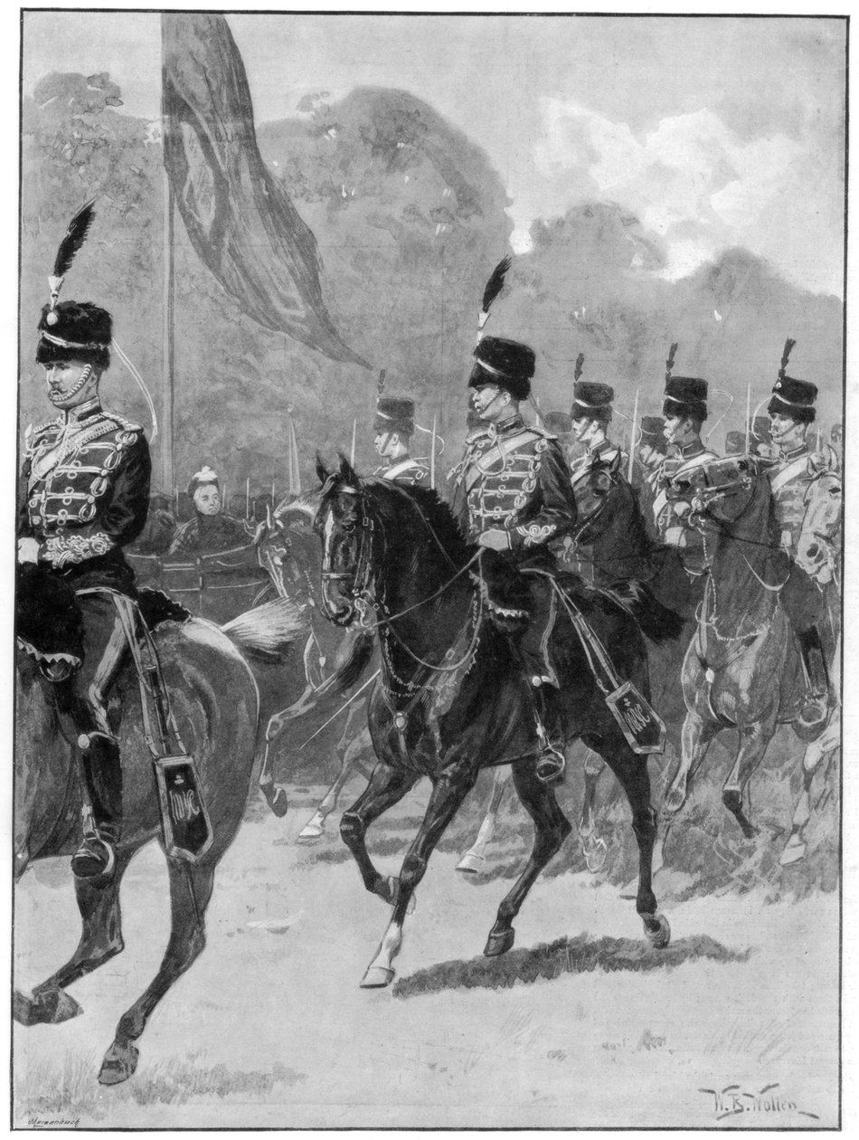 Kuningattaren katsaus 1. Yeomanry-prikaatiin Windsor Parkissa, 1894. tekijältä William Barnes Wollen