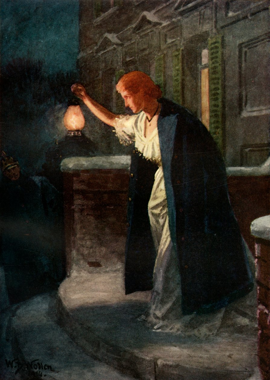 Hän seisoi ja heilutti lyhtyä hitaasti puolelta toiselle, 1914. tekijältä William Barnes Wollen