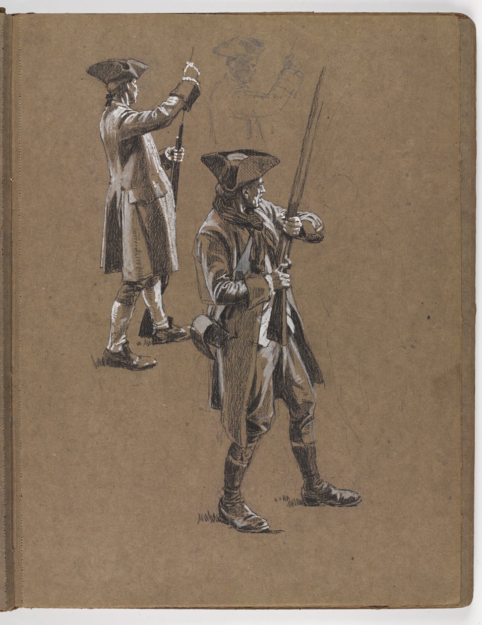 Tutkimus William Barns Wollenin öljymaalaukseen, Lexingtonin taistelu 1775? tekijältä William Barnes Wollen