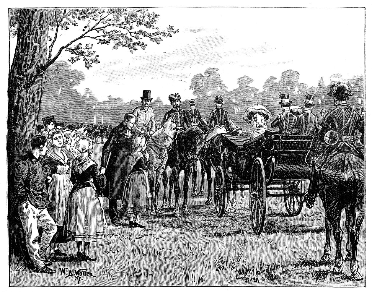 Queen at the Fete in the Forest of St Germain, Ranska, 1800-luvun puolivälissä, 1887 tekijältä William Barnes Wollen