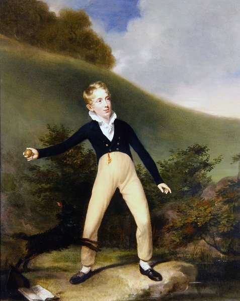 Poika pallon kanssa (öljyä aluksella) tekijältä William Beechey